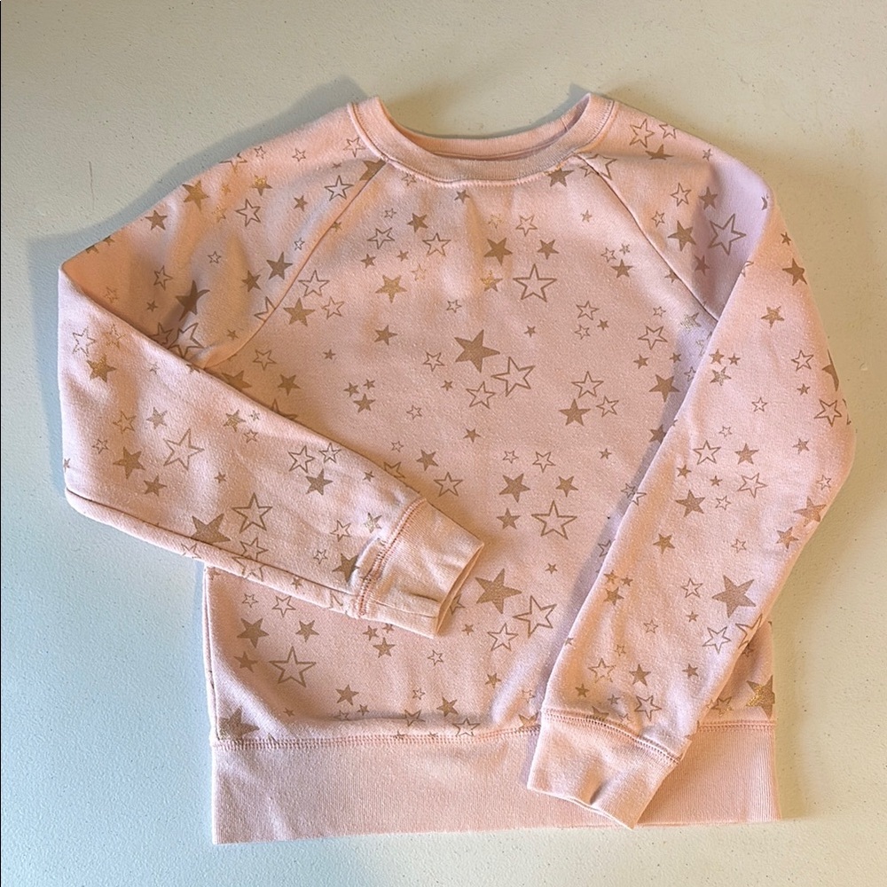 Star Print Pink Sweatshirt